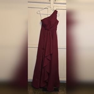 Elegant Wine Burgundy Women's Skirt